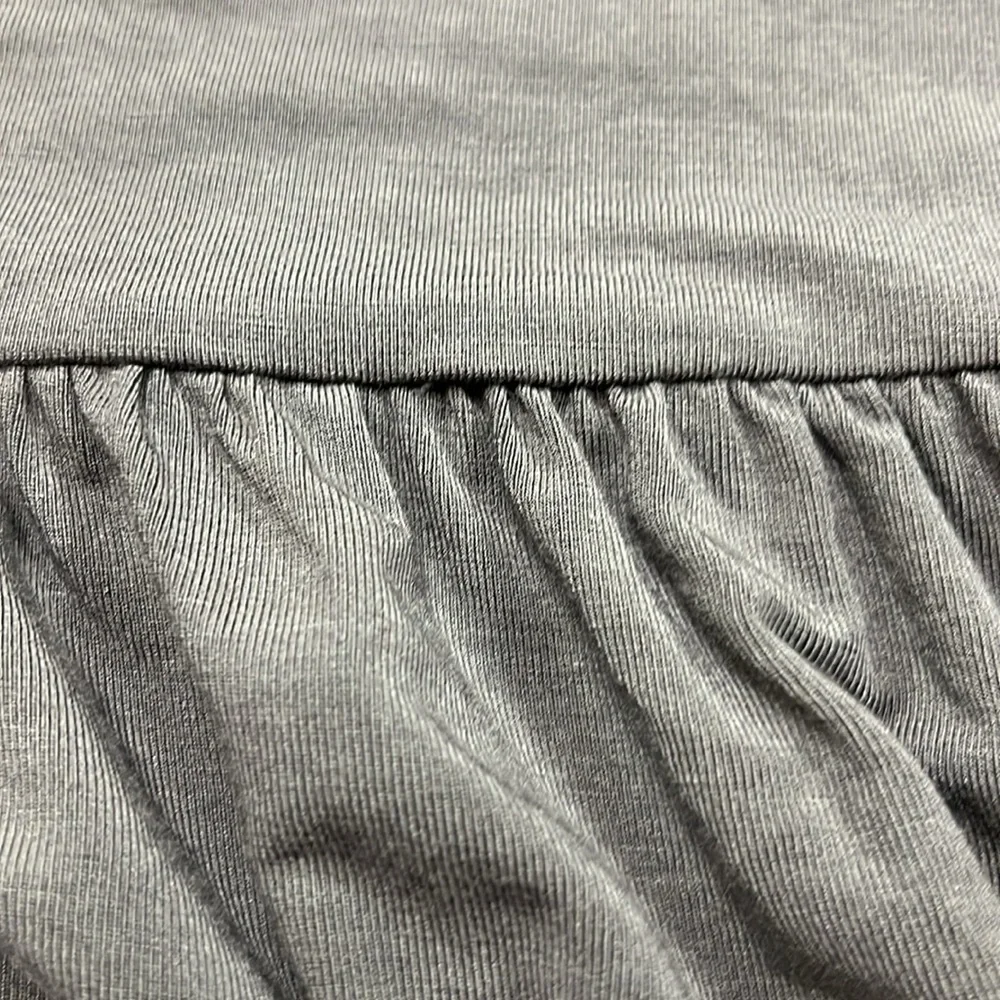 ARITZIA WILFRED Market Jumpsuit Grey Crop Wide-Leg Straight Neck Jersey Knit XL - Picture 10 of 16
